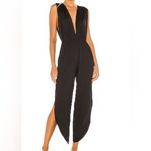 We Are HAH Michele Bell Jumpsuit in Noir Black